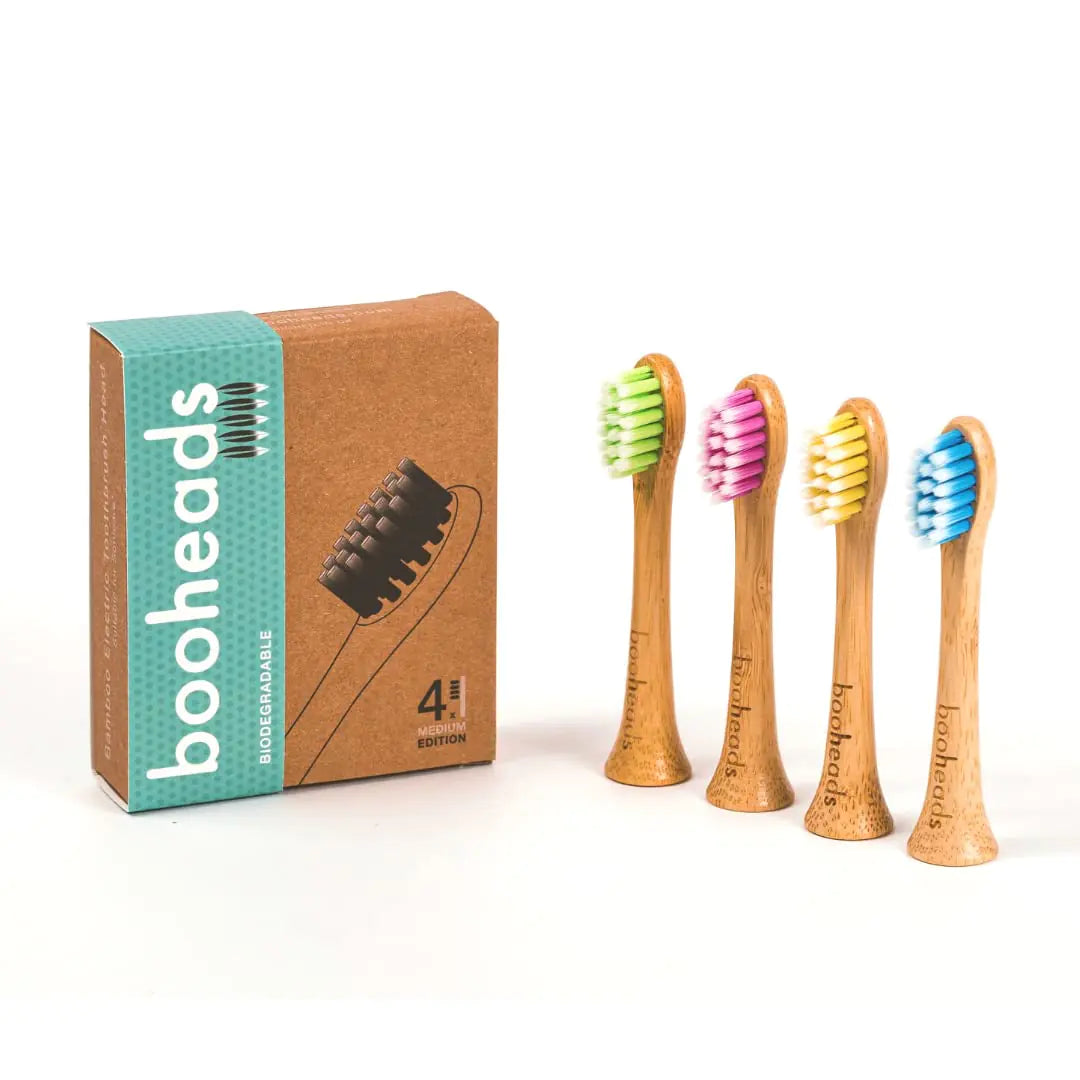 booheads - Bamboo Electric Toothbrush Heads | Biodegradable Eco-Friendly Sustainable Recyclable | Compatible with Sonicare (Polish4)