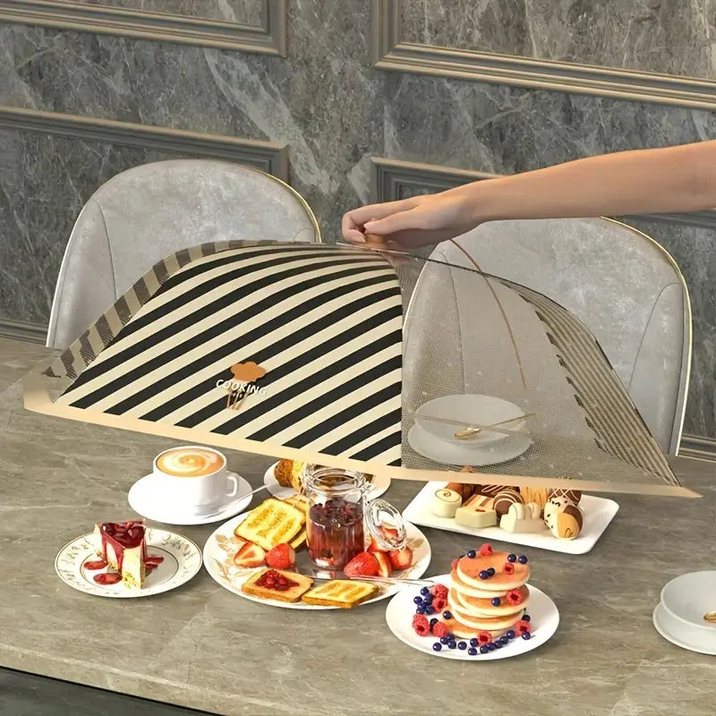 1pc Foldable Anti-Mosquito Food Cover for Lunch & Veggies