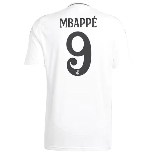 Mbappe 9# Madrid Soccer Jersey 2024/25 (Small) White