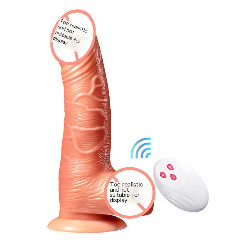 Rechargeable Vibrating Realistic Tongue Lick Dildo