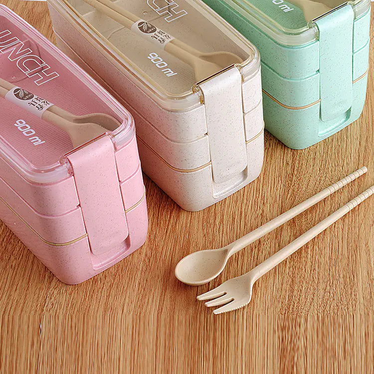 Three-Tier Lunch Box, Food Container, Bento Box
