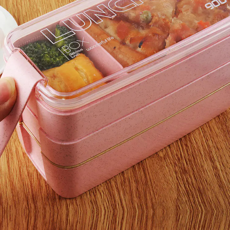 Three-Tier Lunch Box, Food Container, Bento Box